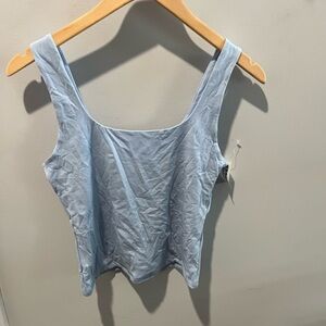 Old Navy Sky Blue Double Layered Wide Strap Tank Top